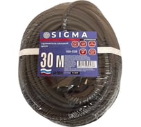 Удлинитель шнур Sigma 1 розетка с заземлением IP44 (ПВС 3*1,5) 230 В / 10 А / 2200 Вт 30 метров 100028