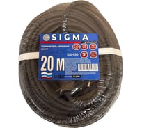 Удлинитель шнур Sigma 1 розетка с заземлением IP44 (ПВС 3*2,5) 230 В / 16 А / 3500 Вт 20 метров 100030