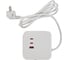 Удлинитель IEK DOMINIC У08K 1.5м, 3х1мм2, USB A+C, 20Вт, белый DN-YP30-16-08-01-ZKU-K01 10