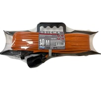 Удлинитель на каркасе Sigma без заземления (ПВС 2*0,75) 230 В / 6 А / 1300 Вт 10 метров 100001