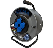 Удлинитель на металлической катушке Sigma IP44 c заземлением (КГтп 3*2,5) 230 В /16А /3500 Вт 30 метров 100066