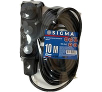 Удлинитель шнур Sigma 3 розетки с заземлением IP44 (КГтп 3*2,5) 230 В / 16 А / 3500 Вт 10 метров 100041