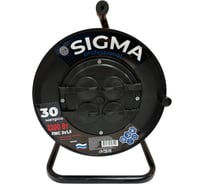 Удлинитель на пластиковой катушке SIGMA c заземлением (ПВС 3*1,5) 230 В /10А /2200 Вт 30 метров 100051