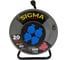 Удлинитель на металлической катушке SIGMA IP44 c заземлением (ПВС 3*1,5) 230 В /16А /3500 Вт 20 метров 100056 2
