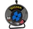 Удлинитель на металлической катушке SIGMA IP44 c заземлением (ПВС 3*1,5) 230 В /16А /3500 Вт 30 метров 100057 2