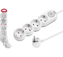 Удлинитель LEIDEN ELECTRIC 5м (4 розетки, 2, 2кВт, с заземлением и выключателем, ПВС 3х0, 75) 805046 ЦЗ-0297358200
