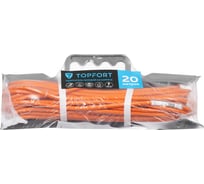 Удлинитель Topfort ПВС 3х2,5кв.мм, 20м, на рамке, 1 гнездо, с заземлением, с заглушками, IP44 2267265