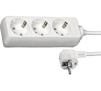 Удлинитель электрический с заземлением (3 евророзетки; 5 м) СВЕТОЗАР SV-55033-5