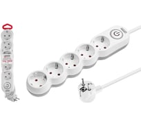 Удлинитель электрический LEIDEN ELECTRIC 1,5 м 5 розеток 3,5 кВт с заземлением 805038 ЦЗ-0225449280