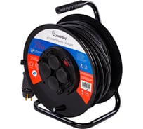 Удлинитель на катушке SMARTBUY 4 гнезда, 20м, с заземлением и предохранителем, КГ 3х2.5, 16А/3.5кВт, IP44 SBE-16KG-4-20-Z