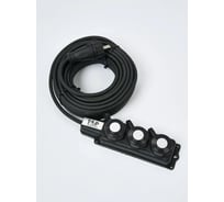 Удлинитель силовой ТОРЭЛЕКТРО серии ВОЛЬТПРОМ КГтп ХЛ 2х2,5 на колодке 3 гнезда 10м (б/з) IP44. ВП437