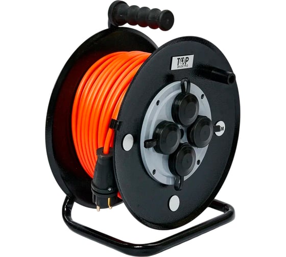 Удлинитель ТОРЭЛЕКТРО серии ВОЛЬТПРОМ ПВС 3х1.5 25м на металлической катушке (с/з) IP44 ВП327 1