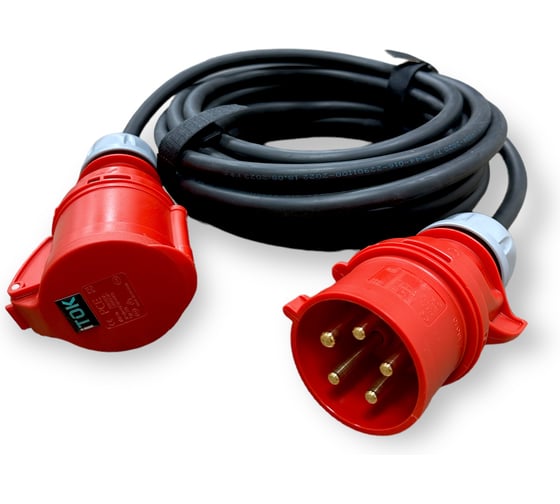 Удлинитель промышленный KNS серии MAX PRO трехфазный КГтп-ХЛ 5х2,5 мм 16А 380В 3P+N+E IP44 ГОСТ 10 м KNS-MAX-PRO-PR-KG-525-16-380-5-44-10