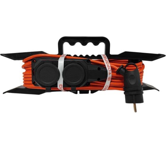 Удлинитель ТОРЭЛЕКТРО ПВС 3500 Вт, на рамке, с колодкой 2 гнезда, 35м, без заземления, IP44 1698