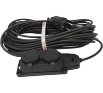 Удлинитель силовой ТОРЭЛЕКТРО КГ, 3500 Вт, на колодке 2 гнезда, 80м, IP44, без заземления 1955