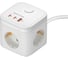 Удлинитель сетевой (куб) ФОТОН с usb type-C, 16А 2 метра, 3 розетки, с выключателем, с заземлением, белый. 26297 1