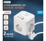 Удлинитель сетевой (куб) ФОТОН с usb type-C, 16А 2 метра, 3 розетки, с выключателем, с заземлением, белый. 26297 2