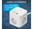 Удлинитель сетевой (куб) ФОТОН с usb type-C, 16А 2 метра, 3 розетки, с выключателем, с заземлением, белый. 26297 7
