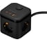 Удлинитель сетевой (куб) с usb type-C, 16А 2 метра, 3 розетки, с выключателем, с заземлением, ФОТОН, черный 26298 1