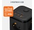 Удлинитель сетевой (куб) с usb type-C, 16А 2 метра, 3 розетки, с выключателем, с заземлением, ФОТОН, черный 26298 8