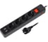 Сетевой фильтр Smartbuy c USB+Type C, 16А, 4 гнезда, c з/ш, с з/к, ПВС, 3 м, черный SBSP-30C-K 2