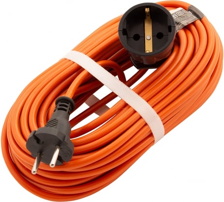 Силовой удлинитель-шнур Сибртех без заземления, ПВС, 20м, 1200 Вт 6А, 1 розетка, тип УХз6 95812