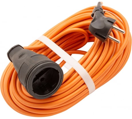 Силовой удлинитель-шнур Сибртех без заземления, ПВС, 20м, 3500 Вт 16А, 1 розетка, тип УХ16 95822