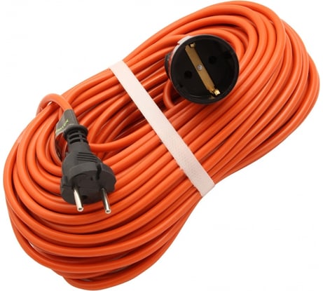 Силовой удлинитель-шнур Сибртех без заземления, ПВС, 30м, 1200 Вт 6А, 1 розетка, тип УХз6 95813