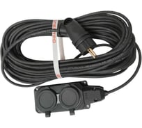 Удлинитель силовой ТОРЭЛЕКТРО серии ВОЛЬТПРОМ КГ 2х1.5, на колодке, 2 гнезда, 10м, без заземления, IP44 ВП911