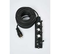 Удлинитель силовой ТОРЭЛЕКТРО серии ВОЛЬТПРОМ КГ 2х1.5, на колодке, 4 гнезда, 1м, без заземления, IP44 ВП991