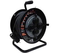 Удлинитель силовой ТОРЭЛЕКТРО серии ВОЛЬТПРОМ КГ 2х1.5, 30м, на пластиковой катушке, без заземления, IP44 ВП1094