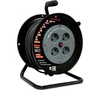 Удлинитель силовой ТОРЭЛЕКТРО серии ВОЛЬТПРОМ КГ 2х1.5, 20м, на пластиковой катушке, без заземления, IP20 с термовыключателем ВП1140