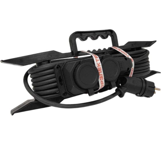 Удлинитель силовой ТОРЭЛЕКТРО серии ВОЛЬТПРОМ на рамке с колодкой 2 гнезда КГ 3х1,5 20м с заземлением IP44 ВП1025