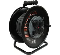 Удлинитель силовой ТОРЭЛЕКТРО серии ВОЛЬТПРОМ КГ 2х2,5 45м, на металлической катушке, без заземления, IP44, с термовыключателем ВП1137