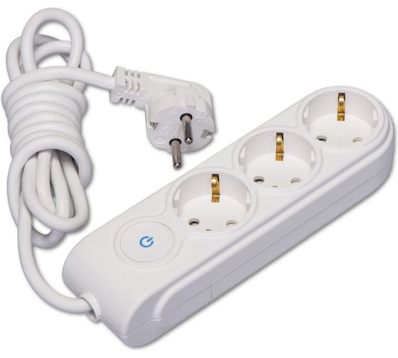 Удлинитель MAKEL 3х7м, с заземлением, 16А, защитные шторки, с выключателем, сечение 3х1.5 N3310074