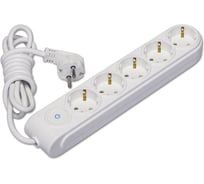 Удлинитель MAKEL 5х5м, с заземлением, 16А, защитные шторки, с выключателем, сечение 3х1.5 N5310064