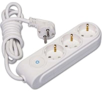 Удлинитель MAKEL 3х3м, с заземлением, 16А, защитные шторки, с выключателем, сечение 3х1.5 N3310044