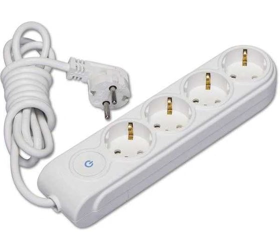 Удлинитель MAKEL 4х5м, с заземлением, 16А, защитные шторки, с выключателем, сечение 3х1.5 N4310064