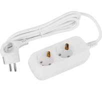 Удлинитель электрический Intro UE16230-W с заземлением 2 розетки 3м ПВС 3x1мм2 16А Б0060254