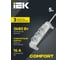 Удлинитель IEK COMFORT У03К 3 места 5м 3х1,5мм2 16А белый 694683 6