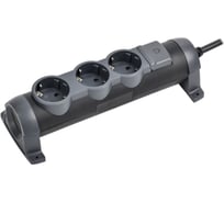 Удлинитель IEK COMFORT У03К 3 места 5м 3х1,5мм2 16А черный 694686