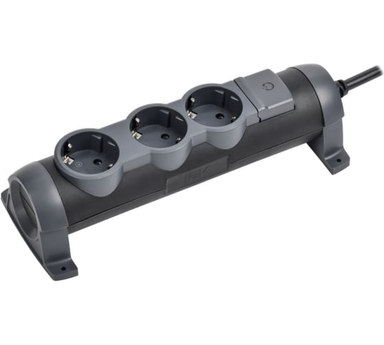 Удлинитель IEK COMFORT У03К 3 места 5м 3х1,5мм2 16А черный 694686