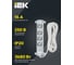 Удлинитель IEK COMFORT У04К 4 места 5м 3х1,5мм2 16А белый 694694 5
