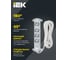 Удлинитель IEK COMFORT У04К 4 места 5м 3х1,5мм2 16А белый 694694 6