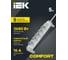 Удлинитель IEK COMFORT У05К 5 мест 5м 3х1,5мм2 16А белый 694685 4