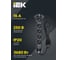Удлинитель IEK COMFORT У05К 5 мест 1,5м 3х1,5мм2 16А черный 694607 5