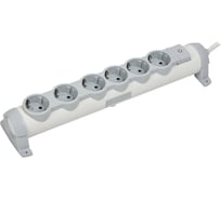 Удлинитель IEK COMFORT У06К 6 мест 5м 3х1,5мм2 16А белый 694695