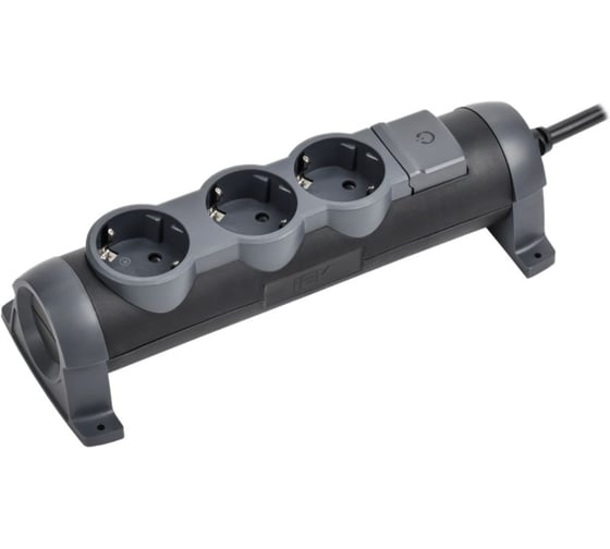 Удлинитель IEK COMFORT У03К 3 места 1,5м 3х1,5мм2 16А черный 694601