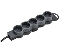 Удлинитель IEK STANDARD У05 5 мест 1,5м 3х1,5мм2 16А черный 695046