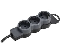 Удлинитель IEK STANDARD У03 3 места 5м 3х1,5мм2 16А черный 695020